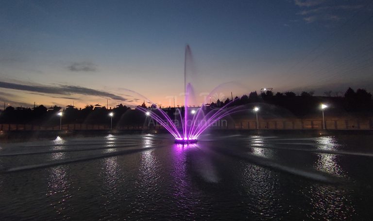 The launch of fadak park floating dynamic fountain
